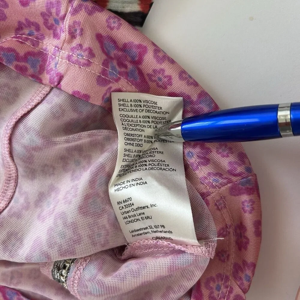 Free People Multicolor Sheer Crop Top Walk that way NWT - Picture 11 of 11